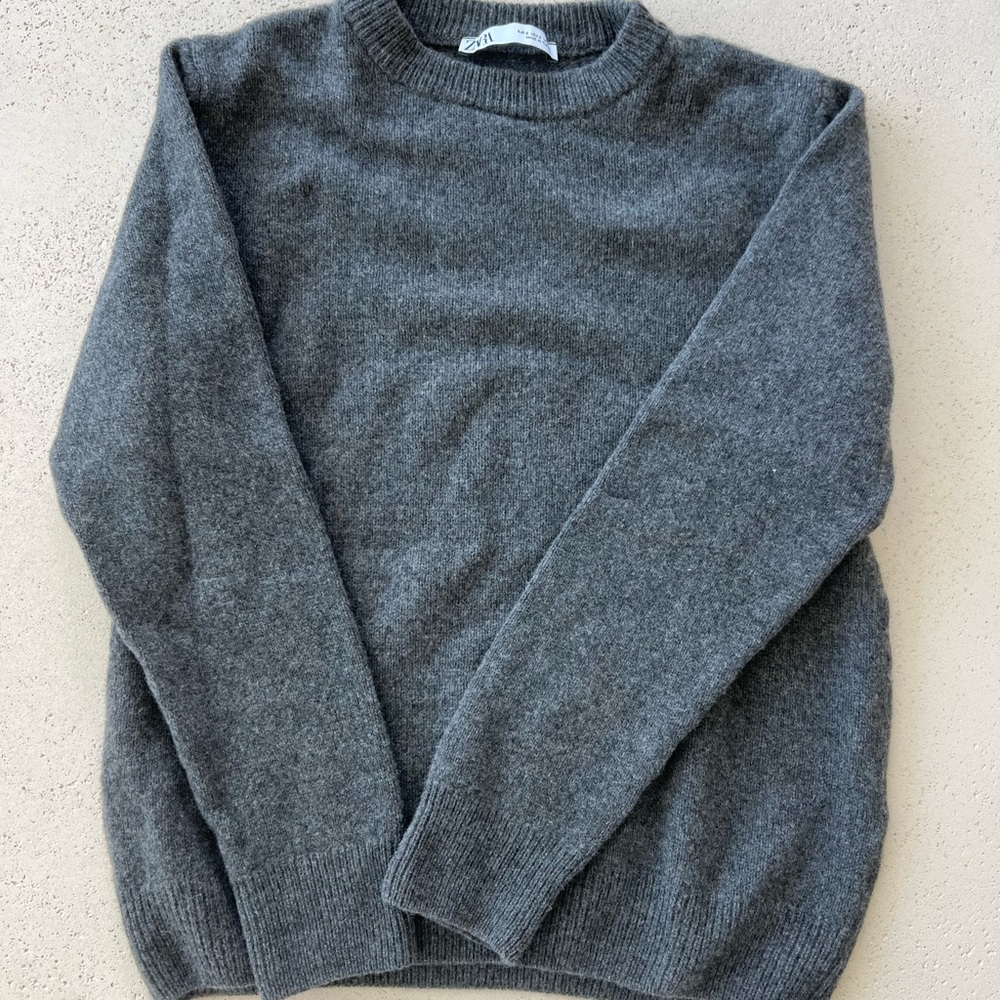 Zara Charcoal Crewneck Sweater